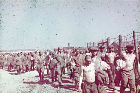 Gefangene Rotarmisten im Kriegsgefangenenlager Zeithain 1942